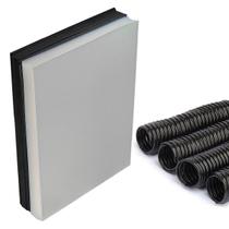 Kit Encadernação A4 50 Capas Lisa Preto + 50 Capas Line Transparente + 50 Espirais Preto 07mm Kit Encadernação A4 50 Capas Lisa Preto + 50 Capas Line Transparente + 50 Espirais Preto 07mm