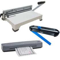 Kit Encadernadora + Plastificadora A3 + Refiladora 4x1 220V Kit Encadernadora + Plastificadora A3 + Refiladora 4x1 220V
