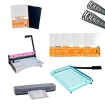 Kit Encadernadora, Plastificadora, Guilhotina + Insumos 220v Kit Encadernadora, Plastificadora, Guilhotina + Insumos 220v