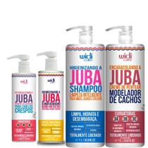 Kit Encaracolando Juba 1L- Shampoo 1L - Condicionador Hidro Nutritivo 500ml - Potencializador Gommage 480ml Widi Care
