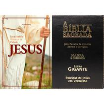 Kit Enciclopédia Histórica da Vida de Jesus + Bíblia Sagrada Evangélica Preta
