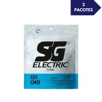 Kit encordoamento 011 niquel p/guitarra 0.011-0.049 sg 2 pctes Kit encordoamento 011 niquel p/guitarra 0.011-0.049 sg 2 pctes