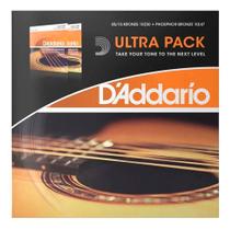 Kit encordoamento daddario violão aço ez900 e ej15 pack
