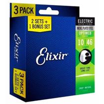 Kit Encordoamento Guitarra Elixir 0.10 Leve 3 Pague 2