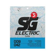 Kit Encordoamento para Guitarra SG 09 Níquel Tensão Extra Leve Triple Pack