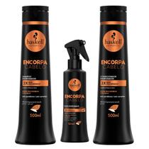 Kit Encorpa Cabelo Haskell Shampoo e Condicionador 500ml + Fluido Engrossador Pré Escova Protetor Térmico 120ml Kit Encorpa Cabelo Haskell Shampoo e Condicionador 500ml + Fluido Engrossador Pré Escova Protetor Térmico 120ml