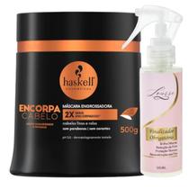 Kit Encorpa Cabelo Máscara 500ml Haskell + Finalizador Obrigatório Lourre 120ml