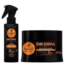 Kit encorpa cabelo máscara tratamento 250g e fluido engrossador 120ml - Haskell