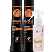 Kit Encorpa Cabelo Shampoo + Cond 500ml Haskell + Finalizador Obrigatório Lourre 120ml