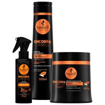 Kit Encorpa Haskell 3 itens- Shampoo 500ml+ máscara de 500g+ Fluído 120ml