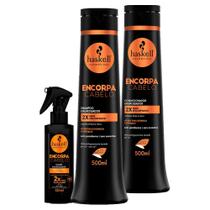 Kit Encorpa Haskell Shampoo+Condicionador+Fluído- 500ml/ 120ml
