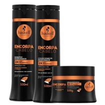 Kit Encorpa Haskell Shampoo + Condicionador + Máscara Fios Encorpados e Resistentes