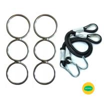 Kit Encurtador Redutor Diminuidor Rede Descanso e Dormir em Aço Zincado + Corda Extensora Kit Encurtador Redutor Diminuidor Rede Descanso e Dormir em Aço Zincado + Corda Extensora