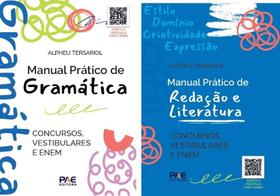Kit enem e concursos - livros: manual prático de redação e literatura e gramatica