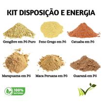 Kit Energético Natural - Feno + Guaraná + Catuaba + Maca + Marapuama 100g