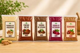 Kit Energia e Disposição Para Casal guaraná 100g Catuaba 100g beterraba 100g amendoim 100g cacau 100g