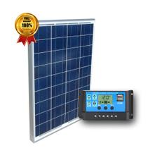 Kit Energia Solar Placa Painel 60w Carrega Bateria 12v Controlador - RESUN
