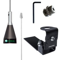 Kit Enfeite Antena Px 1,23m Suporte Camionete Caminhonete Pickup Carroceria Parafuso