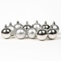 Kit Enfeite Bola Mista Champagne Decoração Arvore Natal 12PC