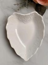 Kit Enfeite Bowl Coração em Cerâmica Branco Decorativo 2 Pcs - MADIE