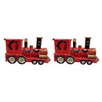 Kit enfeite de arvore par trem 12cm x 2pcs Kit enfeite de arvore par trem 12cm x 2pcs