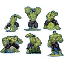 Kit Enfeite de Mesa Hulk Festa Aniversário - 06 unid