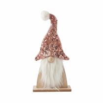Kit Enfeite de Mesa Papai Noel com Glitter 24cm 3 Peças