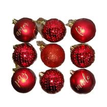 Kit Enfeite De Natal Wincy Caixa Com 9 Bolas Luxo Sortidas 6 Cm NTB85003