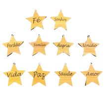 Kit Enfeite Estrela Árvore Natal Decoração Pendurar Marrom Estrela