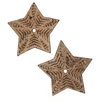 Kit Enfeite Natal 10 Cm Wincy 2 Estrelas Em Glitter Árvore
