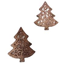 Kit Enfeite Natal 10 Cm Wincy 2 Pinheiros Em Glitter Árvore - Wincy Natal
