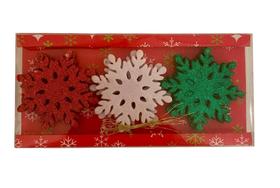Kit Enfeite Neve verm/bco/verde Ref:5300-3 c/ 06unids.