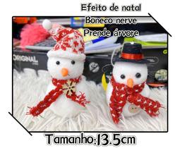 Kit Enfeite para Pendurar Boneco de Neve com Botão - 13,5cm