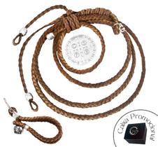 Kit Enfeite Para Retrovisor Carro São Bento + Chaveiro Laço Cru Marrom