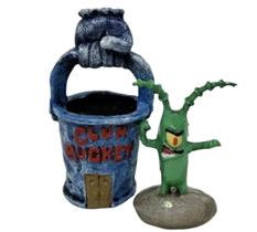 Kit Enfeites Aquário Plancton E Balde De Lixo do Bob Esponja Kit Enfeites Aquário Plancton E Balde De Lixo do Bob Esponja