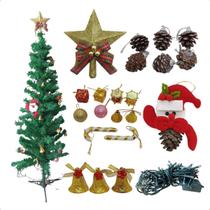 Kit Enfeites Natalinos Para Árvore De Natal Pisca Led 110V Kit Enfeites Natalinos Para Árvore De Natal Pisca Led 110V