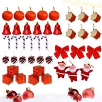 Kit Enfeites Pendurável Conjunto Natal Premium Bolas Decorativas Árvore de Natal Decoração
