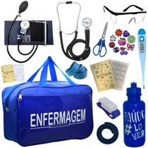 Kit Enfermagem Academico Aparelho Pressao Estetoscópio Bolsa Multi P.A. Med