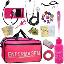 Kit Enfermagem Academico Aparelho Pressao Estetoscópio Bolsa Multi P.A. Med