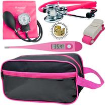 Kit Enfermagem Academico Com Aparelho de Pressao Estetoscopio Rappaport Duplo Estagio Completo