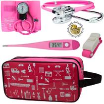 Kit Enfermagem Acadêmico Com Aparelho de Pressão Estetoscópio Rappaport Duplo Estampado Estágio Completo