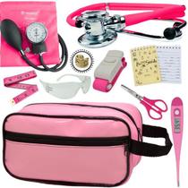 Kit Enfermagem Aparelho de Pressão Estetoscópio Aneroide Estágio Incoterm