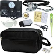 Kit Enfermagem Aparelho de Pressão Estetoscópio Aneroide Estágio Premium