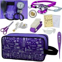 Kit Enfermagem Aparelho de Pressão Estetoscópio Aneroide Estampado Pa Med Kit Enfermagem Aparelho de Pressão Estetoscópio Aneroide Estampado Pa Med