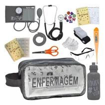 Kit Enfermagem Aparelho de Pressão Estetoscópio Aneroide Transparente Estampado