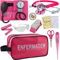 Kit Enfermagem Aparelho de Pressão Estetoscópio Estágio Pa Med