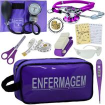 Kit Enfermagem Aparelho de Pressão Estetoscópio Estágio Pa Med