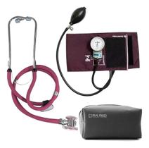 Kit Enfermagem Aparelho De Pressão Manual Analógico + Estetoscópio Rappaport