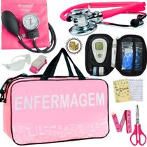 Kit Enfermagem + Aparelho Medidor Glicose Completo Premium