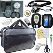 Kit Enfermagem + Aparelho Medidor Glicose Completo Premium